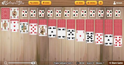 bliss triple klondike turn one.